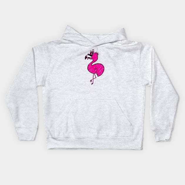 Edward the Stylish Flamingo Kids Hoodie by mm92